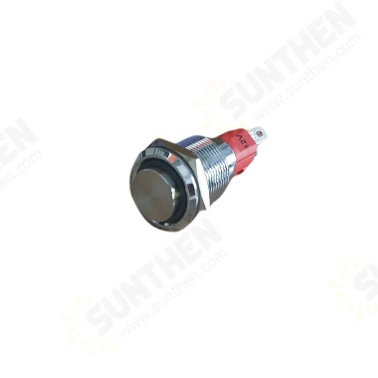 19MM 10A 250V 12V 4Pin LED Light Button Switch Momentary Reset Metal Push Button Switch 19MM 10A 250V 12V 4Pin LED Light Button Switch Momentary Reset Metal Push Button Switch