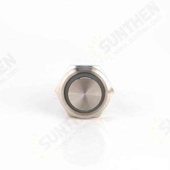 19MM 10A 250V 12V 4Pin LED Light Button Switch Momentary Reset Metal Push Button Switch 19MM 10A 250V 12V 4Pin LED Light Button Switch Momentary Reset Metal Push Button Switch