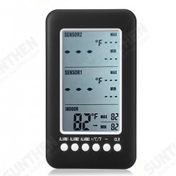 2 Sensor Wireless Alarm Digital Thermometer LCD screen Indoor Outdoor 2 Sensor Wireless Alarm Digital Thermometer LCD screen Indoor Outdoor