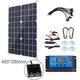 200W Portable Solar Panel Kit Dual DC USB Charger Kit W/ None/10A/30A/60A/100A Solar Controller Monocrystalline Solar Panel