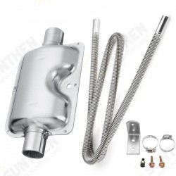 200cm Stainless Steel Exhaust Pipe With Silencer For Car Parking Air Diesel Heater