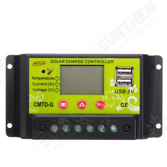 20A Solar Panel Charge PWM Controller Regulator LCD 12V 24V