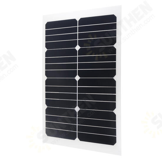 20W 12V Mono Semi-Flexible Solar Panel Battery Charger For w/ Car Boat Charger