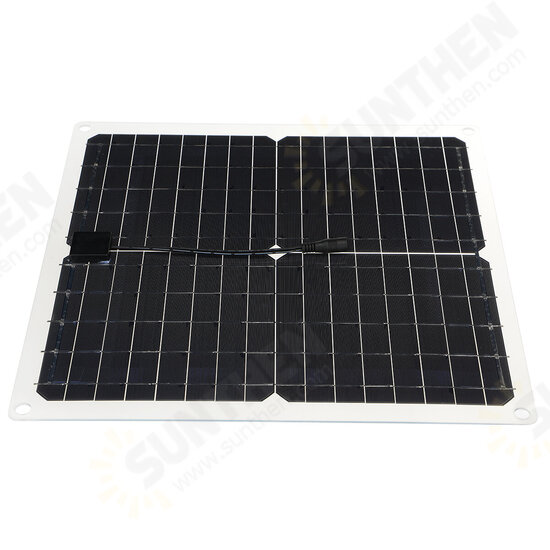 20W 18V Solar Panel Kit Monocrystalline Solar Power Panel for Car Yacht RV Boat Moblie Phone Battery Charger