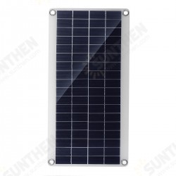 20W Portable Solar Panel Kit DC USB Charging Double USB Port Suction Cups Camping Traveling