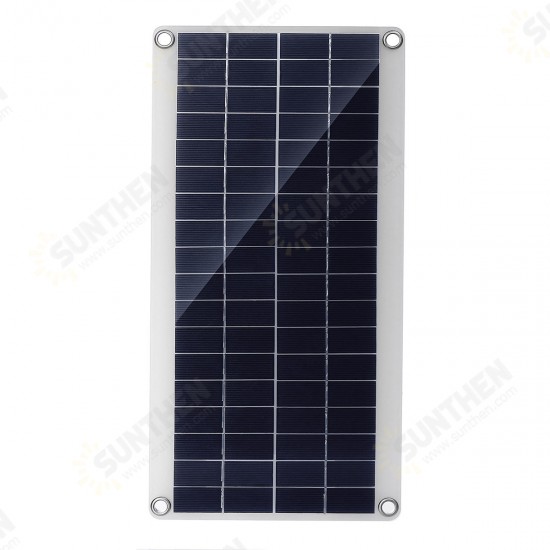 20W Portable Solar Panel Kit DC USB Charging Double USB Port Suction Cups Camping Traveling