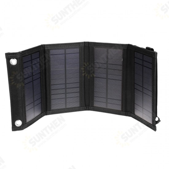 20W USB Solar Panel Folding Power Bank Outdoor Camping Hiking Phone Charger