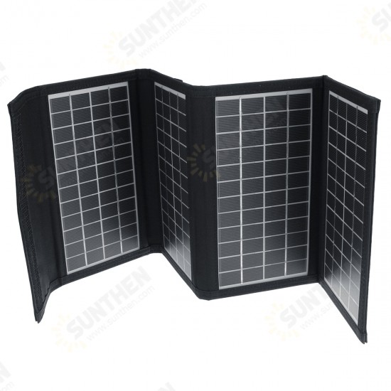 21W PET Foldable Solar Panel Charger Solar Power Bank Backpack Camping Hiking