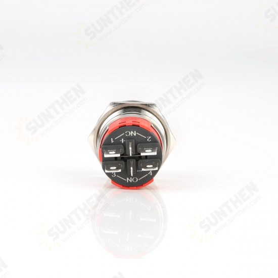 22MM 18A 250V 6Pin LED Light Button Switch Momentary Reset Metal Push Button Switch 22MM 18A 250V 6Pin LED Light Button Switch Momentary Reset Metal Push Button Switch