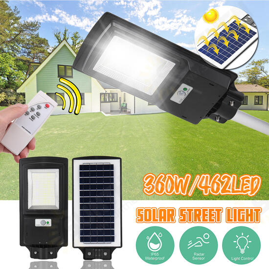 23*47.5CM 360W 462 LED Solar Street Light with Remote Controller