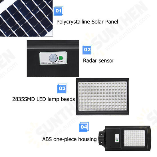 23*47CM Waterproof 80 LED Solar Street Light 120 Degree With Remote Control 23*47CM Waterproof 80 LED Solar Street Light 120 Degree With Remote Control