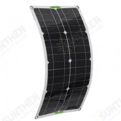 250W Max Portable Solar Panel Kit Dual DC USB Charger Kit Single Crystal Semi-flexible Solar Power Panel w/ 60A/100A Solar Controller 250W Max Portable Solar Panel Kit Dual DC USB Charger Kit Single Crystal Semi-flexible Solar Power Panel w/ 60A/100A Solar Controller