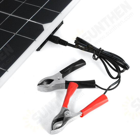 250W Max Portable Solar Panel Kit Dual DC USB Charger Kit Single Crystal Semi-flexible Solar Power Panel w/ 60A/100A Solar Controller 250W Max Portable Solar Panel Kit Dual DC USB Charger Kit Single Crystal Semi-flexible Solar Power Panel w/ 60A/100A Solar Controller