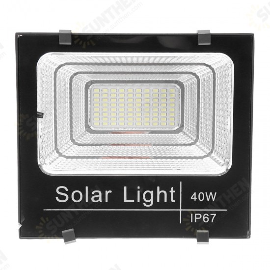 25w/40w/60w Solar Flood Light Solar LED Spotlight W/ Manual/Remote Control Solar Panel IP67 Waterproof