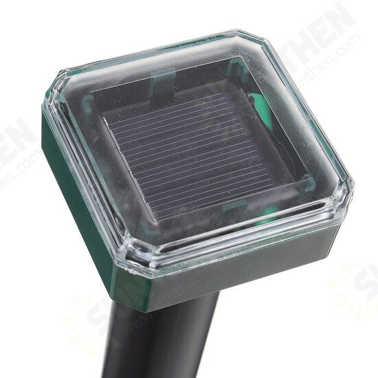 2pcs Solar Powered Ultrasonic Animal Repeller Mouse Gopher Rat Vole Mole Scarer Lawn Garden Yard