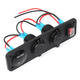 3 in 1 DC 12V 24V Power Outlet Socket Panel Dual USB Phone Charger Switch with Volt LED Display