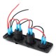 3 in 1 DC 12V 24V Power Outlet Socket Panel Dual USB Phone Charger Switch with Volt LED Display