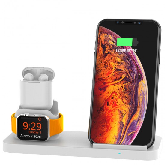 3 in 1 Wireless Fast Charger Stand + Cooling Fan For iPhone Apple Watch Airpods