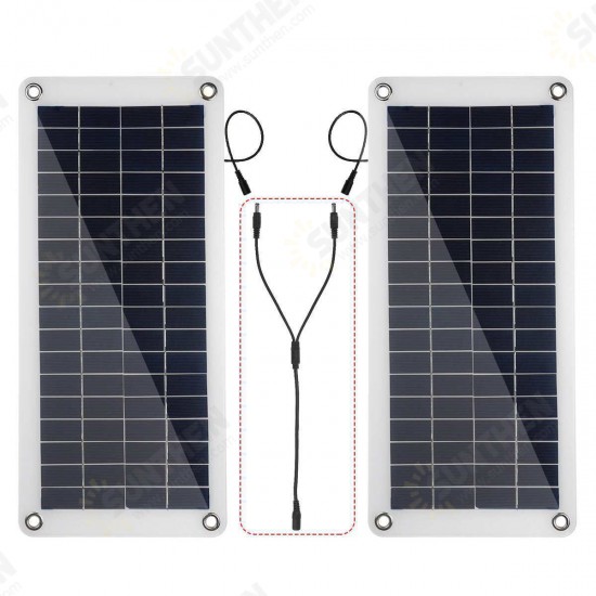 300W 18V Solar Panel Kit 2 in 1 RV Photovoltaic System 2Pcs Solar Power Panel