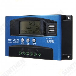 30/40/50/60/100A MPPT Solar Controller LCD Solar Charge Controller Accuracy Dual USB Solar Panel Battery Regulator 30/40/50/60/100A MPPT Solar Controller LCD Solar Charge Controller Accuracy Dual USB Solar Panel Battery Regulator