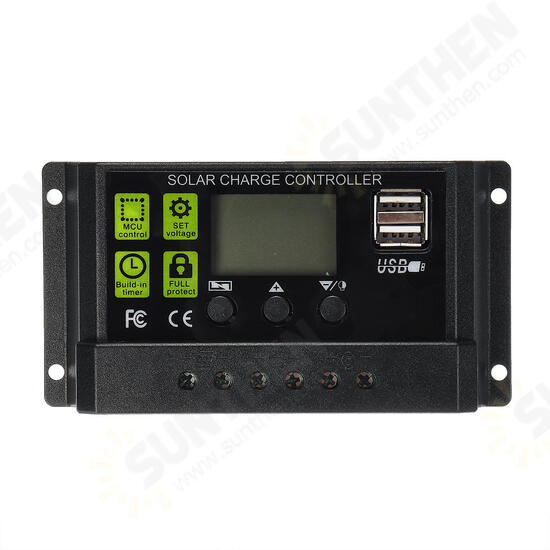 30A 12V/24V LCD Display PWM Solar Panel Regulator Solar Charge Controller Solar Panel Controller 30A 12V/24V LCD Display PWM Solar Panel Regulator Solar Charge Controller Solar Panel Controller