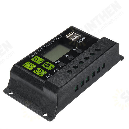 30A 12V/24V LCD Display PWM Solar Panel Regulator Solar Charge Controller Solar Panel Controller 30A 12V/24V LCD Display PWM Solar Panel Regulator Solar Charge Controller Solar Panel Controller