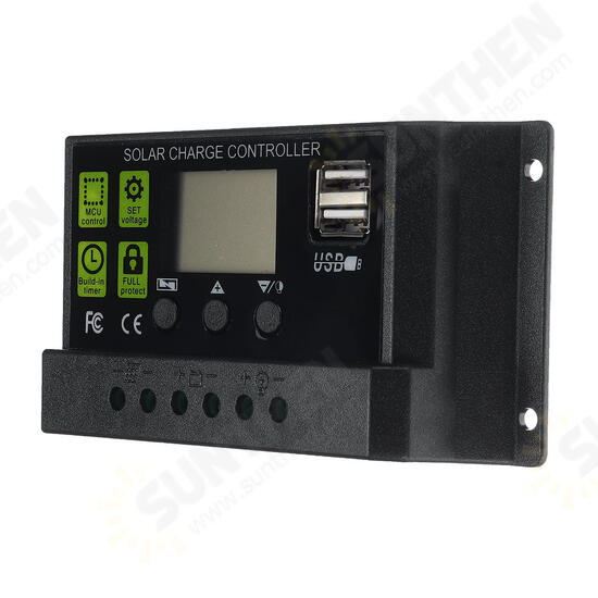 30A 12V/24V LCD Display PWM Solar Panel Regulator Solar Charge Controller Solar Panel Controller 30A 12V/24V LCD Display PWM Solar Panel Regulator Solar Charge Controller Solar Panel Controller