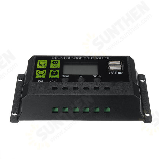 30A 12V/24V LCD Display PWM Solar Panel Regulator Solar Charge Controller Solar Panel Controller 30A 12V/24V LCD Display PWM Solar Panel Regulator Solar Charge Controller Solar Panel Controller