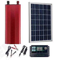 30W 18V PET Solar Pannel Kit Solar Power Panel Battery Solar Charge Controller With 2000W Power Inverter 30W 18V PET Solar Pannel Kit Solar Power Panel Battery Solar Charge Controller With 2000W Power Inverter