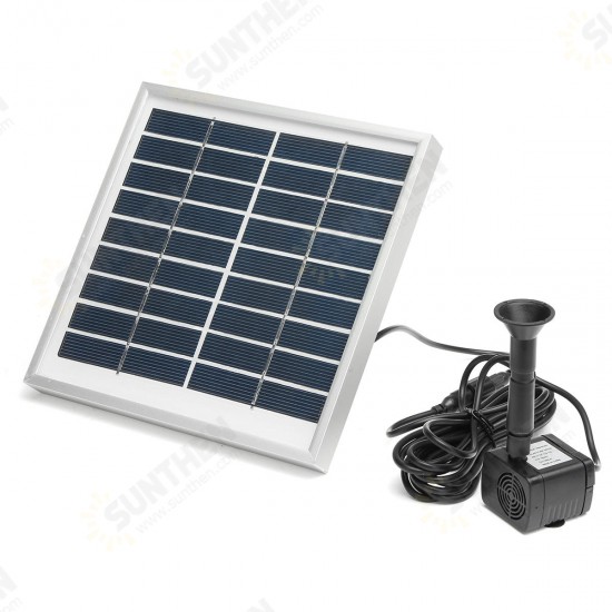 3W Solar Panel Powered Submersible Fountain Pump Water Pond Kit Garden Fish Tank