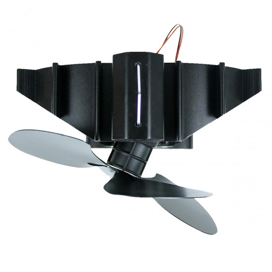 4 Blades Heat Powered Wood Stove Fan Wood Log Burner Fireplace Eco-friendly Fan No Electricity
