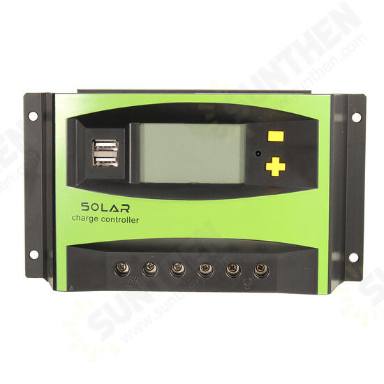 40A 12V/24V Auto Solar Energy Charge Controller LCD Display Home Improvement