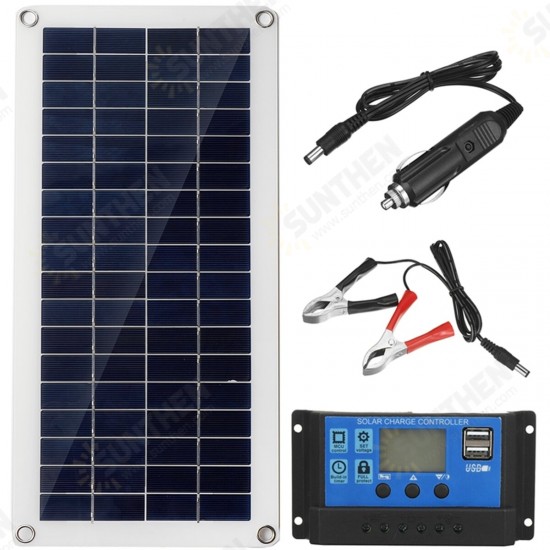 40W 12V Solar Panel Kit 60A/100A Battery Charger Controller Camping RV Caravan Boat