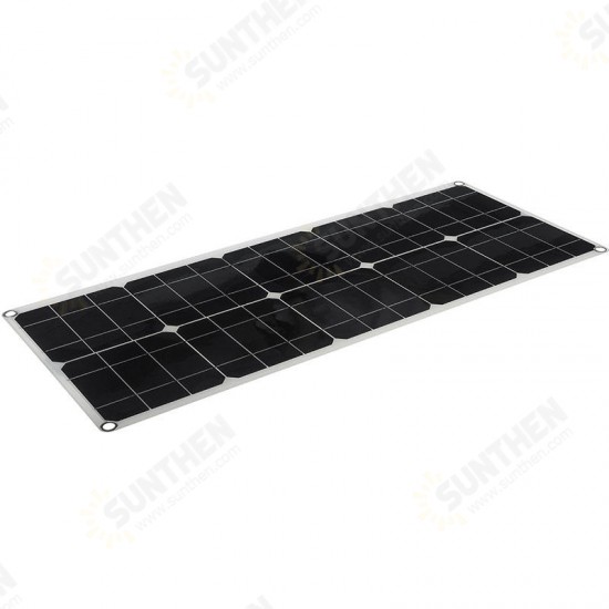 40W Flexible Solar Panel USB Monocrystalline Connecter Battery Charger For Camping Hiking Climbing Cycling