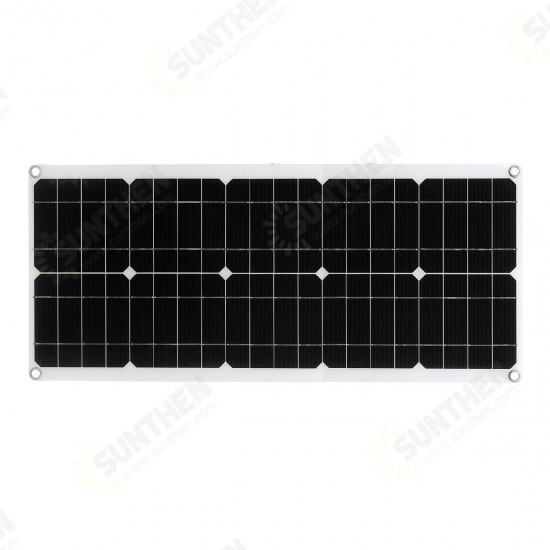 40W Flexible Solar Panel USB Monocrystalline Connecter Battery Charger For Camping Hiking Climbing Cycling