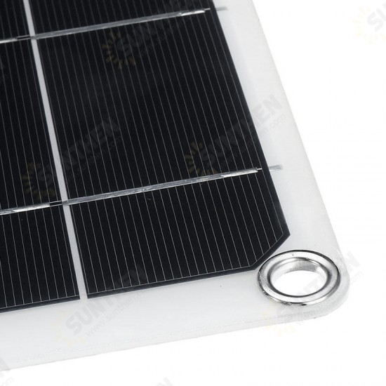 40W Flexible Solar Panel USB Monocrystalline Connecter Battery Charger For Camping Hiking Climbing Cycling