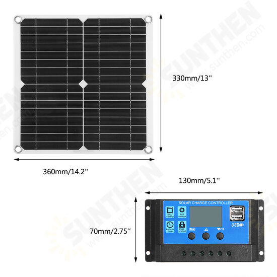 40W Portable Solar Panel Kit Battery Charger Controller Waterproof For Camping Traveling 40W Portable Solar Panel Kit Battery Charger Controller Waterproof For Camping Traveling
