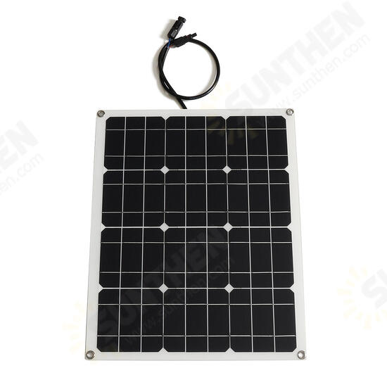 40W Solar Panel Controller Car Charger MC4 Output Battery Clip Solar Power Panel