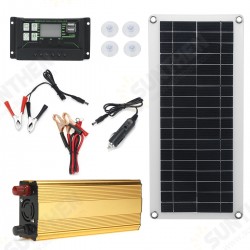 4In1 Waterproof Solar Panel Solar Power Kit W/ 2000W Power Inverter 30W Solar Panel With Soar Charge Controller 4In1 Waterproof Solar Panel Solar Power Kit W/ 2000W Power Inverter 30W Solar Panel With Soar Charge Controller