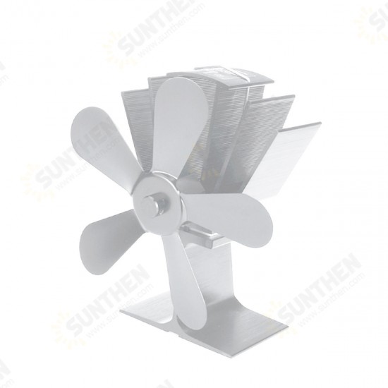 5 Blades Fireplace Eco Fan Self-starting Self-regulating Thermal Fire Heater Power Quiet Wood Stove Fan