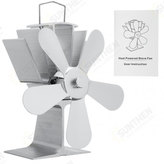 5 Blades Fireplace Eco Fan Self-starting Self-regulating Thermal Fire Heater Power Quiet Wood Stove Fan 5 Blades Fireplace Eco Fan Self-starting Self-regulating Thermal Fire Heater Power Quiet Wood Stove Fan