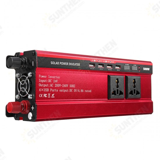 5000W Peak Solar Power Inverter DC 12V/24V To AC 110V/220V Modified Sine Wave Converter 5000W Peak Solar Power Inverter DC 12V/24V To AC 110V/220V Modified Sine Wave Converter