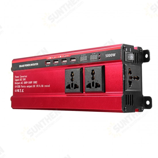 5000W Peak Solar Power Inverter DC 12V/24V To AC 110V/220V Modified Sine Wave Converter 5000W Peak Solar Power Inverter DC 12V/24V To AC 110V/220V Modified Sine Wave Converter
