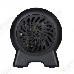 500W Mini Space Fan Heater Portable Electric Wall-outlet Heated Fan Furnace Warmer