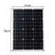 50W 18V Portable Solar Panel Controller Kit For Car Van Boat Caravan Camper Trickle Battery Charger