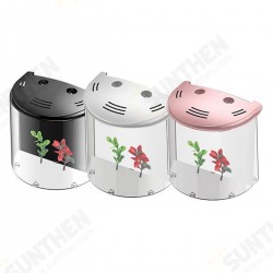 5L USB LED Small Fish Tank 180° Open Acrylic Half Moon Mini Aquarium Decor 5L USB LED Small Fish Tank 180° Open Acrylic Half Moon Mini Aquarium Decor