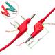 5Pcs Silicone Banana Plug to Crocodile Alligator Clip Test Probe Lead Wire Cable 5Pcs Silicone Banana Plug to Crocodile Alligator Clip Test Probe Lead Wire Cable