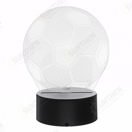 5V 3W 3D LED Fooball Night Light 7 Colors Touch Switch Remote Control Desk Room Lamp