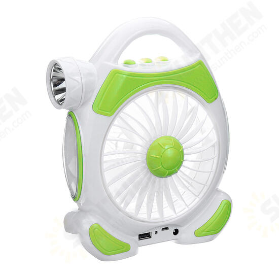 5W Portable USB LED Camping Fan Light Tent Lamp Hiking Fishing Lantern Outdoor Lamp