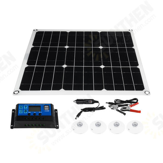 60W 18V Dual USB Solar Panel Battery Charger Monocrystal Solar Power Panel with 40A Solar Controller for Car Moto Motorboat 60W 18V Dual USB Solar Panel Battery Charger Monocrystal Solar Power Panel with 40A Solar Controller for Car Moto Motorboat